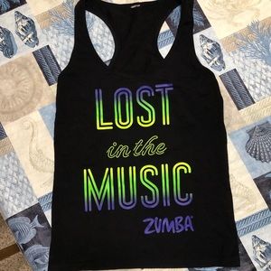 Zumba Black Racerback Tank Top